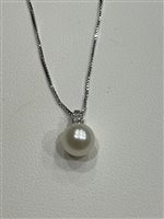 Collier Bliss Femme in Or blanc Perla 0.03 Ct 20039862 - 20039862
